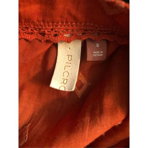 Pilcro  harvest orange tiered tunic with metal button accents down front Size S