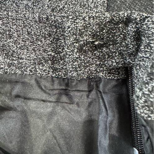 Coldwater Creek Black & Gray Mixed Media Patchwork Skirt Size Petite Large