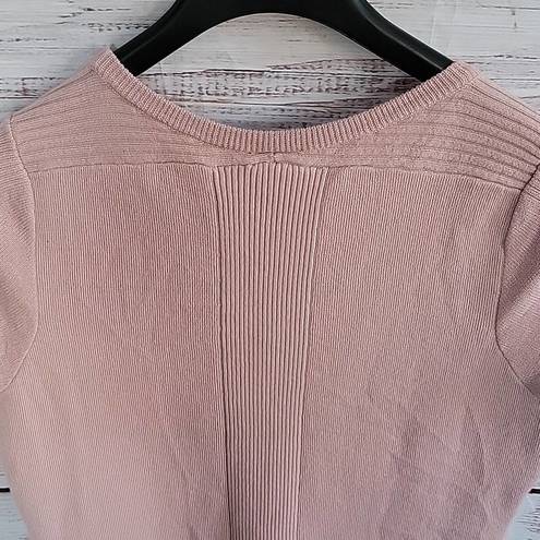 Torrid  Light Pink Ribbed Sweater Knit Short Sleeve Shift Women's Dress Size 1XL