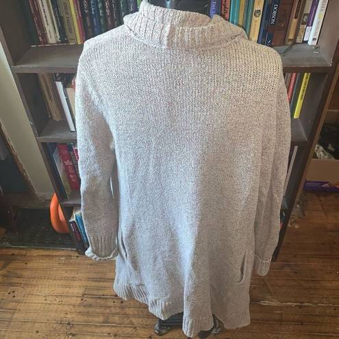 CAbi  marbled gray drape front S cozy cardigan