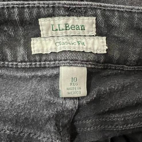 L.L.Bean  Classic Fit High Rise Black Women's Jeans Size 10