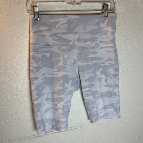 Lululemon white camo align biker shorts