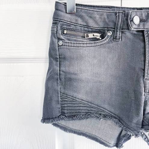 ALLSAINTS  Denim Biker Short in Grey