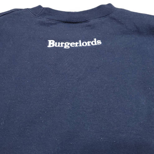 Champion Burgerlords Bestaurant Sweatshirt Size Medium  Authentic Sweater Blue Unisex 