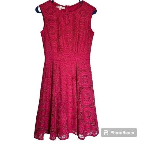 London Times  Women's Size 4 Pink Sleeveless Lace Dress