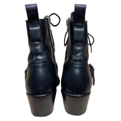 ALLSAINTS  • Black Katy Leather Lace up Boots • Size 40