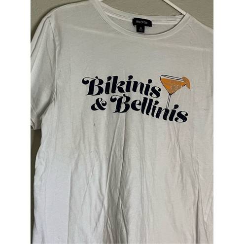 Wildfox  Clean White Bikinis & Bellinis Please Keke Short Sleeve T Shirt M