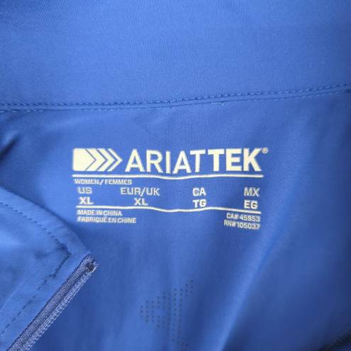  Ariattek Cobalt Blue Quarter Zip Long Sleeve Pullover - Women's Size XL