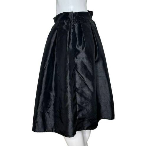 YA Los Angeles  Skirt Womens Medium Black A-Line Full Pleated Neutral Minimalist