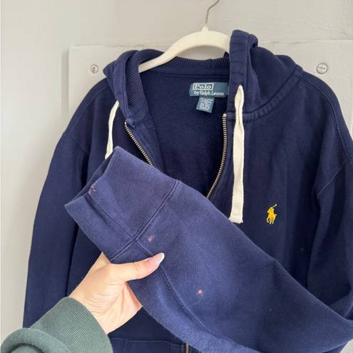 Polo  RALPH LAUREN Navy Zip Up Hoodie XL