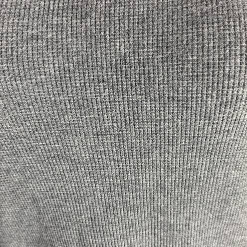 Eddie Bauer Waffle Knit Gray Long Sleeve Thermal Top Tee Size Medium