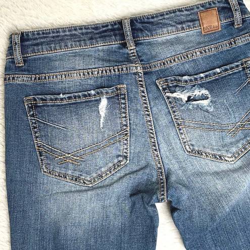 BKE Buckle Payton Distressed Crop Blue Jeans Womens 28 (M 31X26) Low Rise