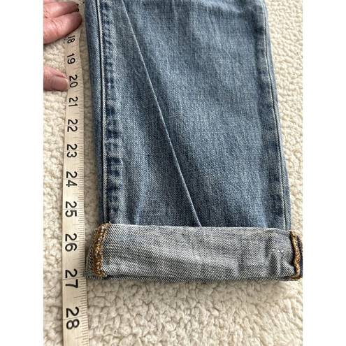 Pistola  Presley High Rise Relaxed Roller Jean Crop Length in Grand Blue Size 28