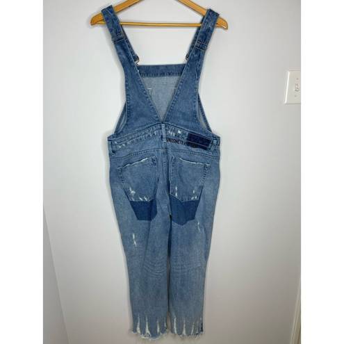 One Teaspoon ONE X  Hooligan Distressed Cropped Denim overalls size 28