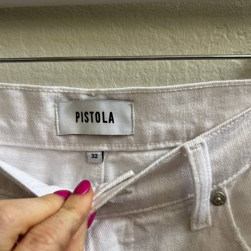 Pistola NWT $158  Cassie Super High Rise Straight White Distressed Jeans