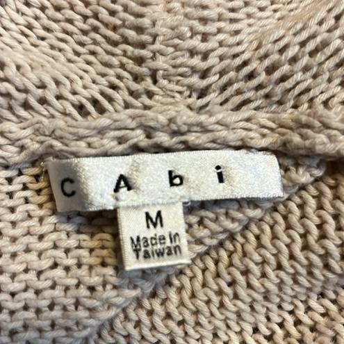 CAbi  #717 Medium Linen Blend Open Sleeveless Cardigan Vest Sweater