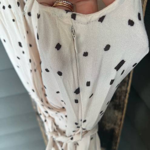 Lush Clothing Lush White w/ Black Polka Dot Wrap Dress