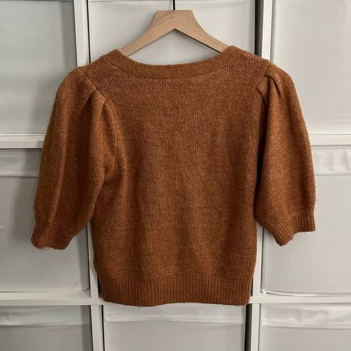 Abercrombie & Fitch  Brown Puff Sleeve Cardigan