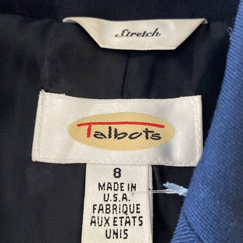 Talbots  Navy Stretch Wool Blazer Jacket