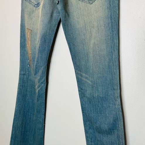 Antik Denim NWT  Medium Wash Five Pocket Embroidered Pocket Bootcut Jeans Size 27