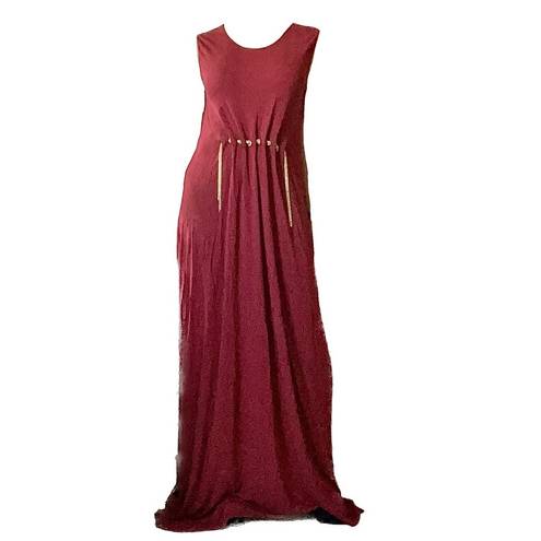 Bordeaux Lanvin  Chain Column Gown Dress