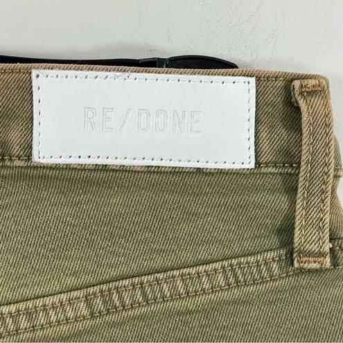 RE/DONE NWT  70s Ultra High Rise Stove Pipe Jeans Washed Sage Green Size 29