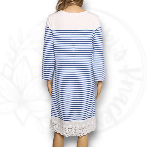 Market & Spruce  Stitch Fix Nautical Striped Midi Dress White & Blue Size L