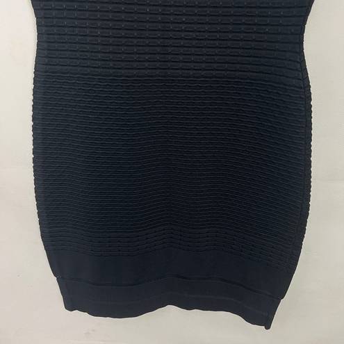 Jason Wu Grey  Pullover Black Short Sleeve Bodycon Black Knit Dress Size Small