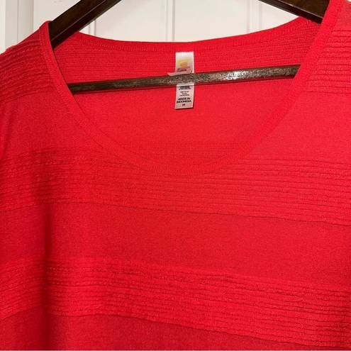 LuLaRoe  simply comfortable coral short sleeve top women medium