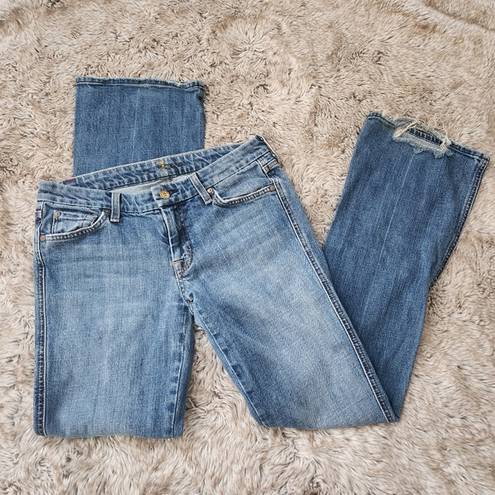 7 For All Mankind  "A" Pocket Flare Leg Jeans Medium Wash Size 30