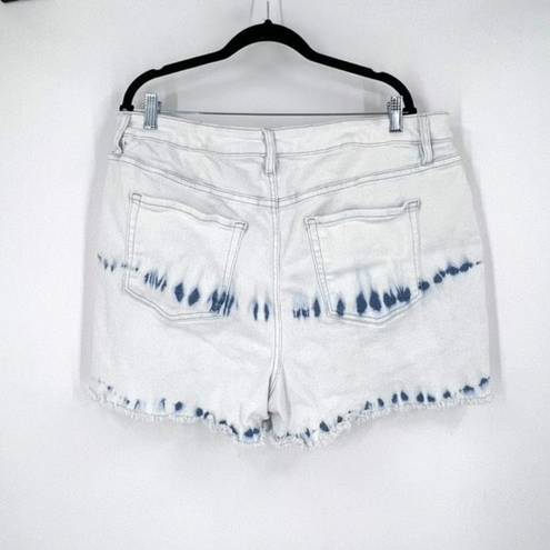 Ava & Viv AVA VIV denim shorts tie dye cut off Size 20 plus size 2X hi rise