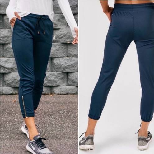 Zyia Active Navy Blue Everywhere Zipper Joggers