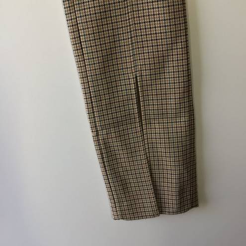 ALC Frank ALC edwin glen checkered high rise slit hem dressy pants Brown