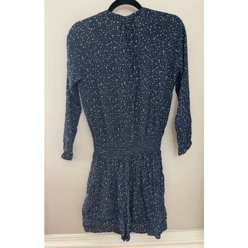 Rails  Jasmine Navy Nova Star Smocked Waist Ruffle Dress S