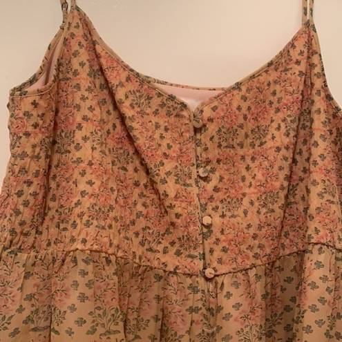 The Great EUC  peach embroidered silk peasant top