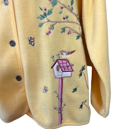 Northern Reflections Vintage Yellow Fleece Birdhouse Jacket •  