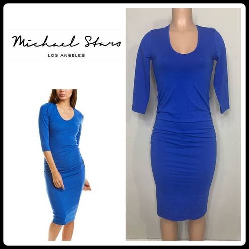 Michael Stars New   blue midi dress