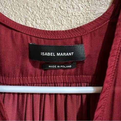 Isabel Marant  Damen brick red satin lightweight peplum sleeveless blouse 38/M