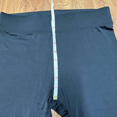 Lands'End  Womens Solid Black Base Layer Pull On Legging Pants Stretch Size XS