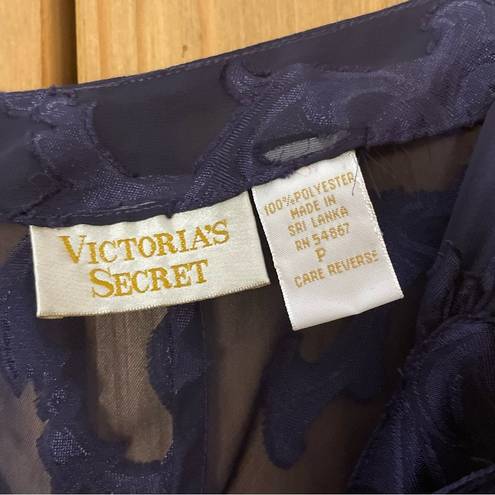 Victoria's Secret Vintage 90s Goth Glam Victoria’s Secret Gold Label Babydoll Sheer Slip D…