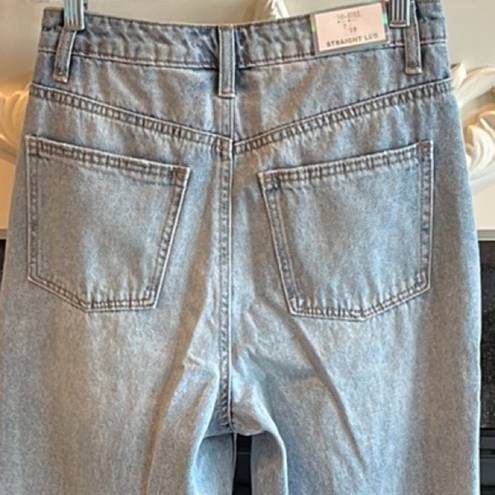 Tinseltown  High Rise Straight Leg Jeans Destroyed Womens 7