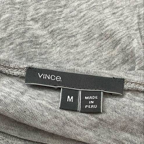 Vince  Grey Knit Pima Cotton Long Sleeve Size Medium