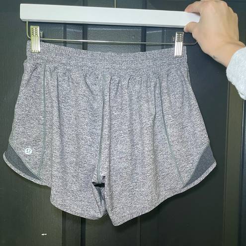 Lululemon Heathered Gray  Hotty Hot Low Rise 4” Short