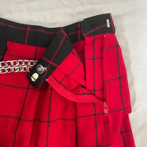 Social Collision Pleated Plaid Skirt