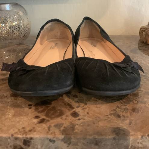 Preview International Women’s Size 8 Nordstrom  Black Suede Ballet Flats with Bow