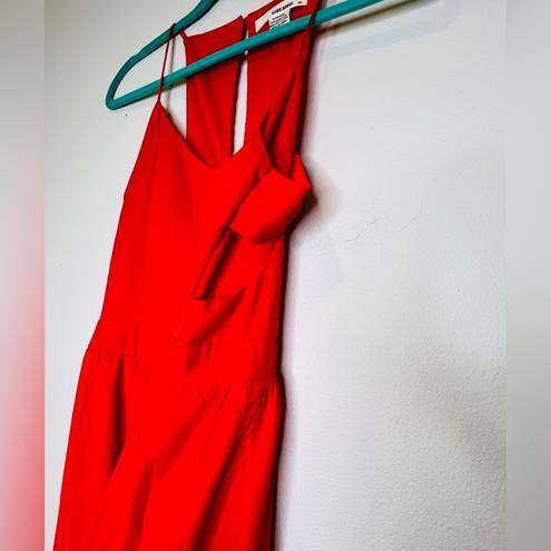 Sans Souci  Red Strappy Cut Out Side Maxi Dress