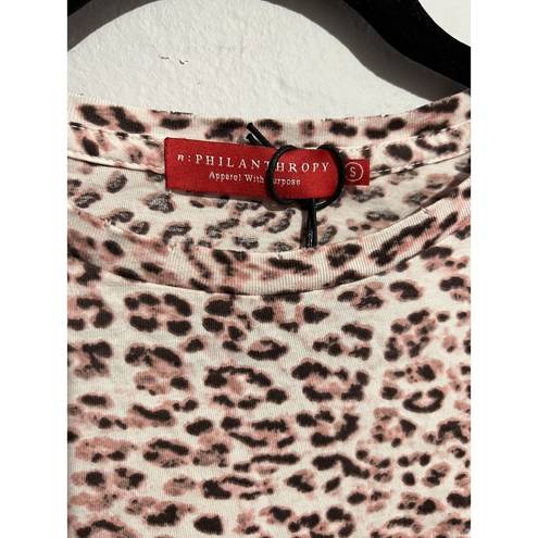 n:philanthropy  Belle Pink Leopard Sleeveless Bodysuit