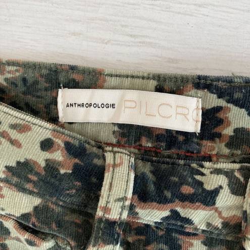 Pilcro  Anthropologie Womens Sz 28 Camo High Rise Button Fly Skinny Corduroy Pant