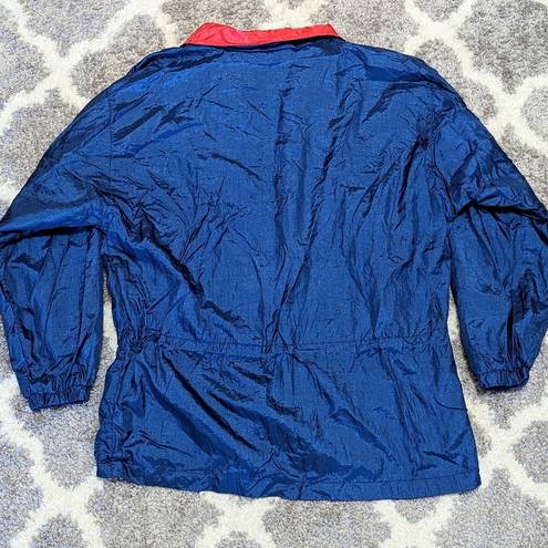 Vintage 90’s Windbreaker Track Jacket Active Stuff English Crest Blue and Red