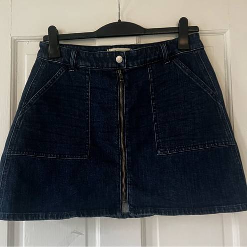 Madewell  Mini Denim Skirt with Full Front Zipper Size 29